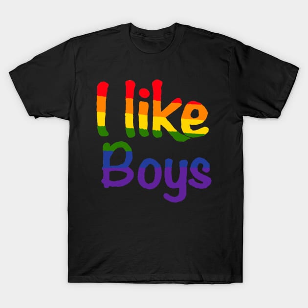 I like boys gay pride T-Shirt by system51